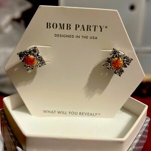 0.925 sterling silver lab grown fire opal